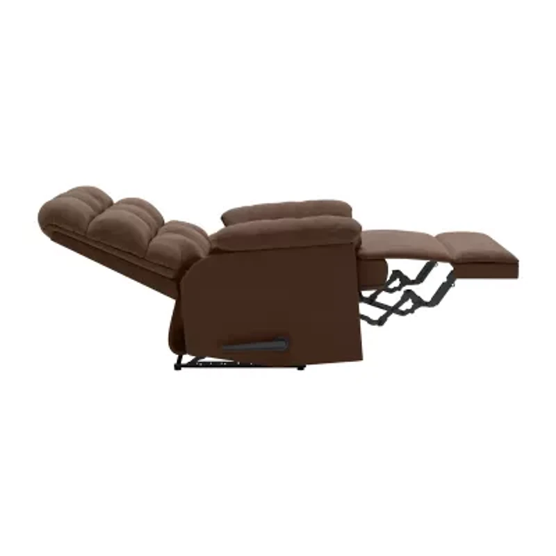 ProLounger Barbera Wall Hugger Biscuit Tufted Recliner Stain-Resistant Microfiber