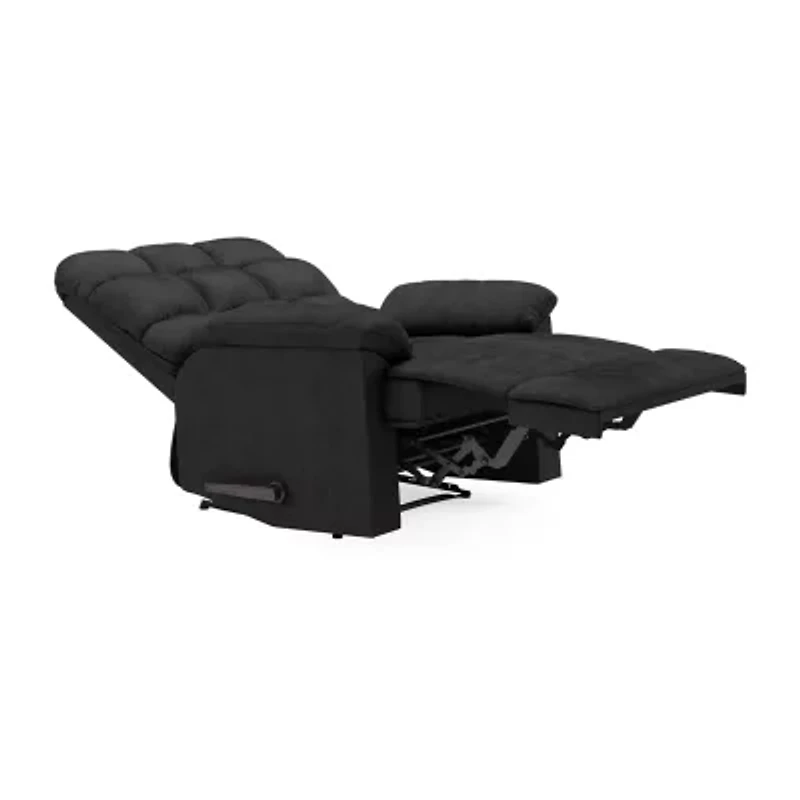 ProLounger Barbera Wall Hugger Biscuit Tufted Recliner Stain-Resistant Microfiber