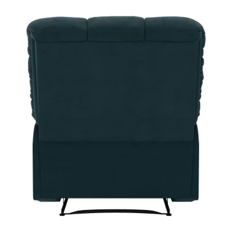 ProLounger Barbera Wall Hugger Biscuit Tufted Recliner Stain-Resistant Microfiber