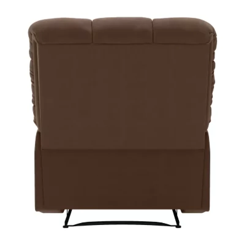 ProLounger Barbera Wall Hugger Biscuit Tufted Recliner Stain-Resistant Microfiber