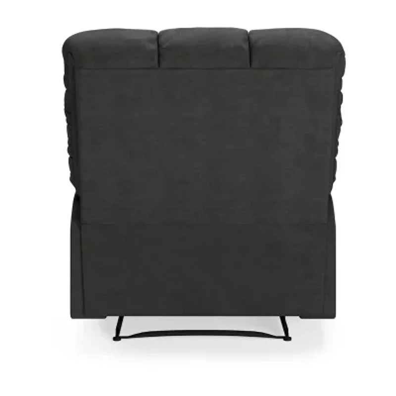 ProLounger Barbera Wall Hugger Biscuit Tufted Recliner Stain-Resistant Microfiber