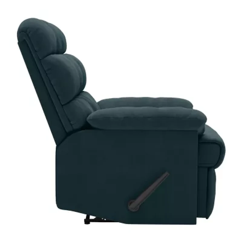 ProLounger Barbera Wall Hugger Biscuit Tufted Recliner Stain-Resistant Microfiber