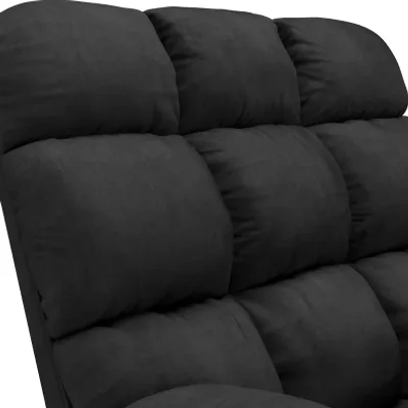 ProLounger Barbera Wall Hugger Biscuit Tufted Recliner Stain-Resistant Microfiber