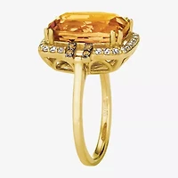 Le Vian® Grand Sample Sale™ Ring featuring 6 CT. Cinnamon Citrine® 1/4 CT. Nude Diamonds™  1/15 CT. Chocolate Diamonds® set in 14K Honey Gold™