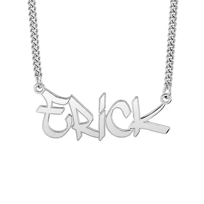 Mens Sterling Silver 20 Inch Pendant Necklace