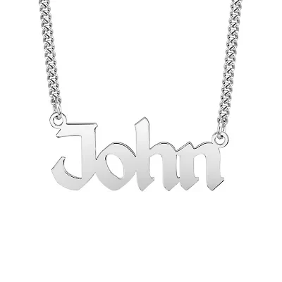 Mens 24K Gold Over Silver 20 Inch Pendant Necklace