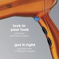 Conair Infinite Pro 1875w Orange Hair Dryer Temperature Control Hair Dryer