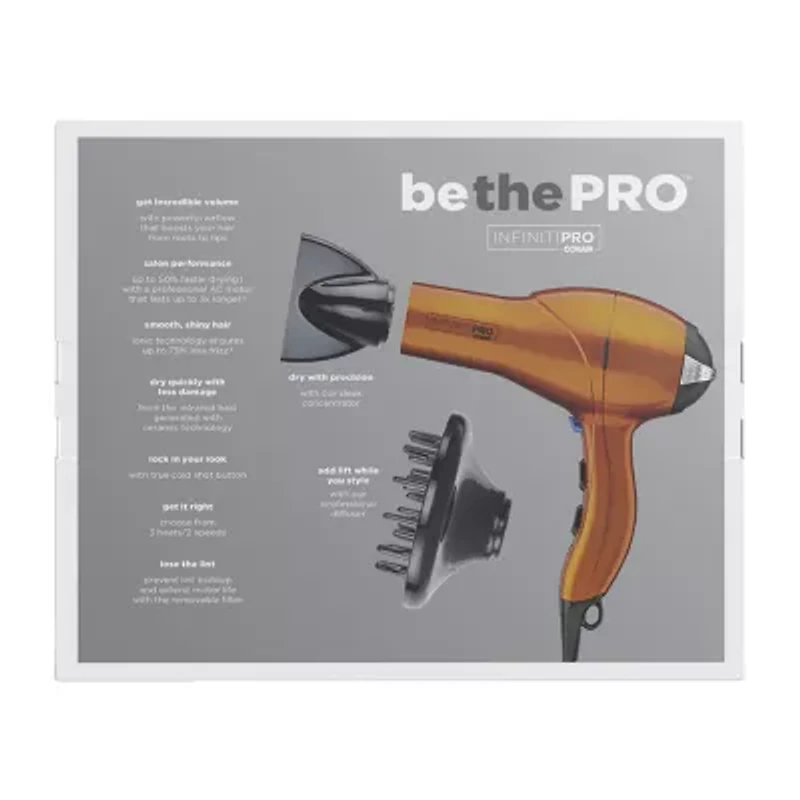 Conair Infinite Pro 1875w Orange Hair Dryer Temperature Control Hair Dryer