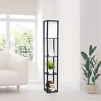 All the Rages Lalia Home Column Shelf Floor Lamp