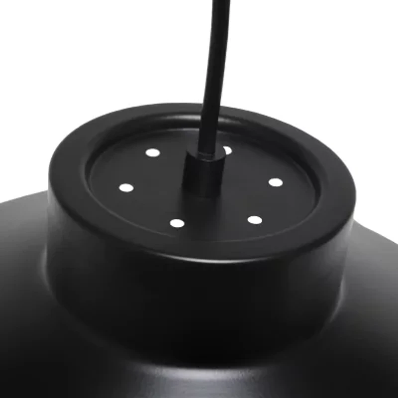 All the Rages Lalia Home Black Industrial Barn Pendant Light