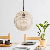 All the Rages Lalia Home Ball Shaped Rattan Pendant Light