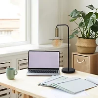 All the Rages Lalia Home Black Oslo Metal Table Lamp