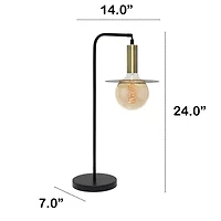 All the Rages Lalia Home Black Oslo Metal Table Lamp