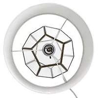All the Rages Lalia Home Brass Transparent Octagonal Glass Table Lamp