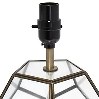 All the Rages Lalia Home Brass Transparent Octagonal Glass Table Lamp
