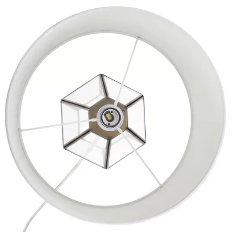 All the Rages Lalia Home Brass Transparent Triagonal Glass Table Lamp