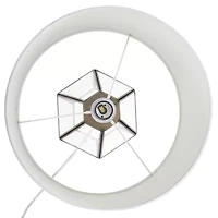 All the Rages Lalia Home Brass Transparent Triagonal Glass Table Lamp