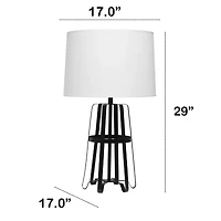 All the Rages Lalia Home Oil Rubbed Bronze Stockholm Iron Table Lamp