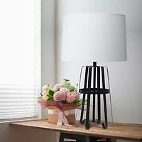 All the Rages Lalia Home Oil Rubbed Bronze Stockholm Iron Table Lamp