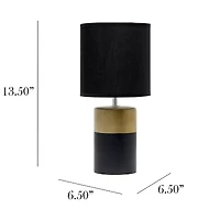 All the Rages Simple Designs Two Toned Porcelain Table Lamp