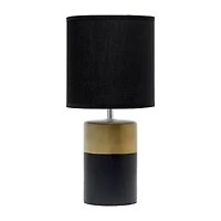 All the Rages Simple Designs Two Toned Porcelain Table Lamp