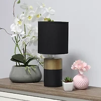 All the Rages Simple Designs Two Toned Porcelain Table Lamp