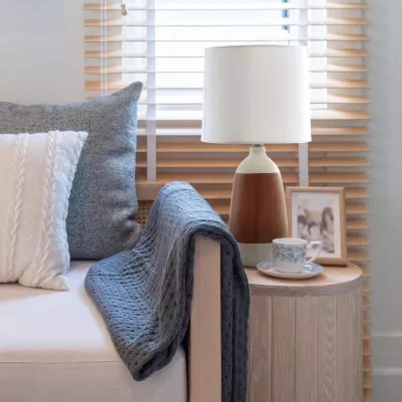 All the Rages Simple Designs Oblong Ceramic Table Lamp