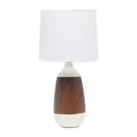 All the Rages Simple Designs Oblong Ceramic Table Lamp