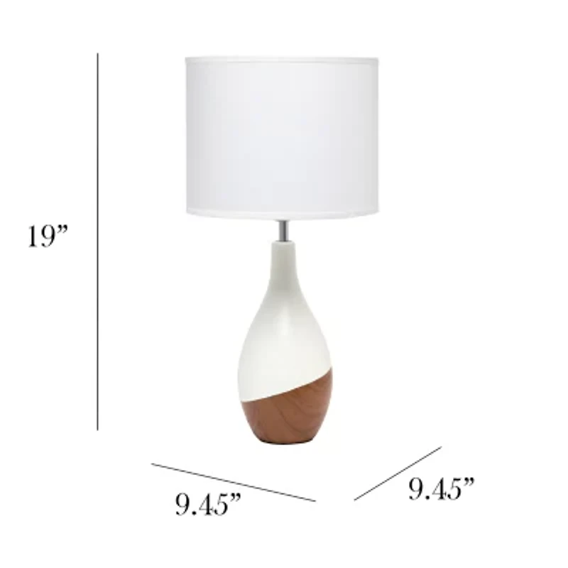 All the Rages Simple Designs Strikers Basic Ceramic Table Lamp
