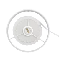 All the Rages Simple Designs Petite Off White Pleated Base Ceramic Table Lamp