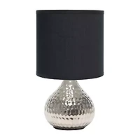 All the Rages Simple Designs Mini Hammered Porcelain Table Lamp