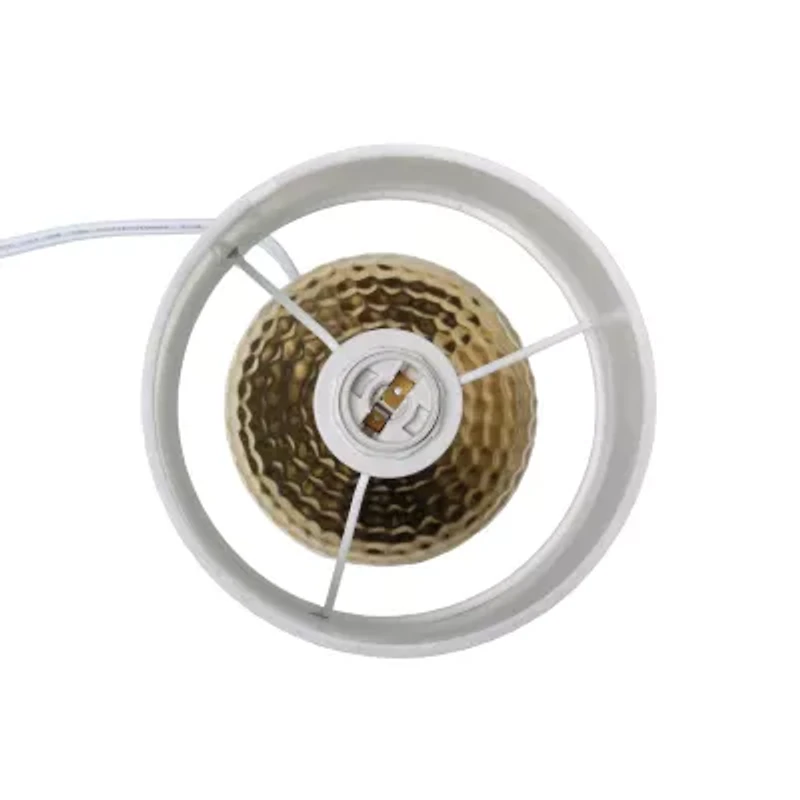 All the Rages Simple Designs Mini Hammered Porcelain Table Lamp