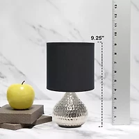 All the Rages Simple Designs Mini Hammered Porcelain Table Lamp