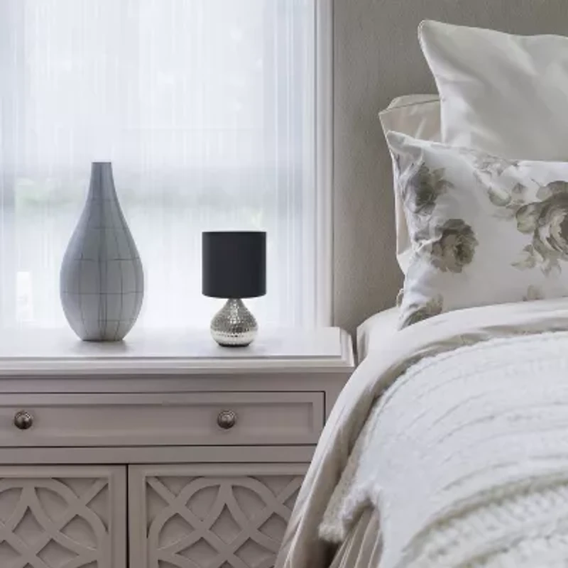 All the Rages Simple Designs Mini Hammered Porcelain Table Lamp