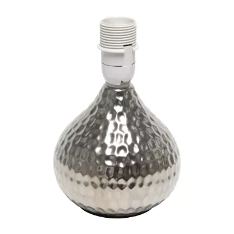 All the Rages Simple Designs Mini Hammered Porcelain Table Lamp