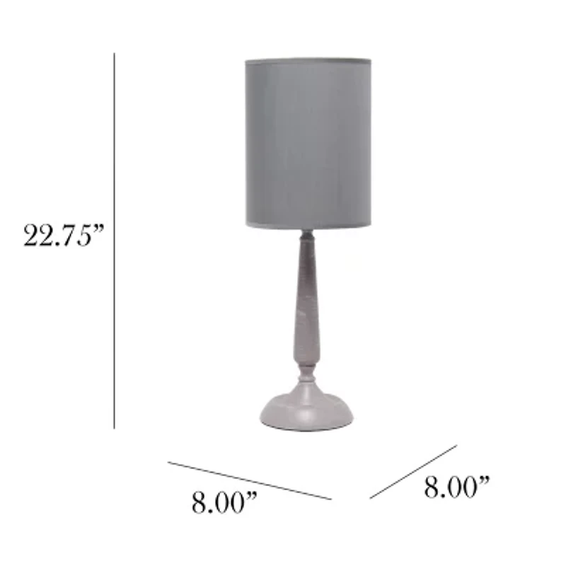 All the Rages Simple Designs Traditional Candlestick Iron Table Lamp