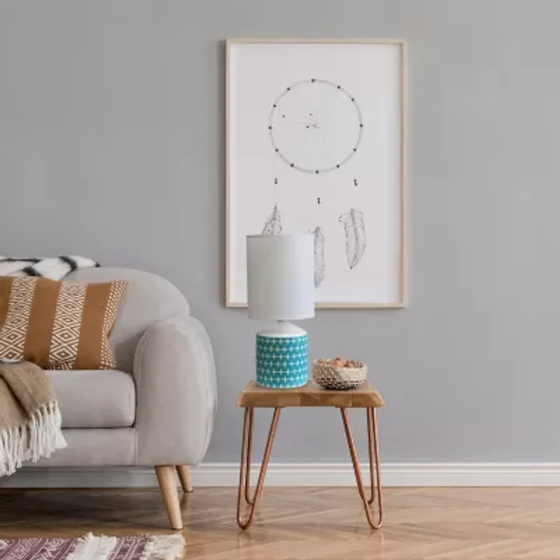 All the Rages Simple Designs Fresh Prints Ceramic Table Lamp