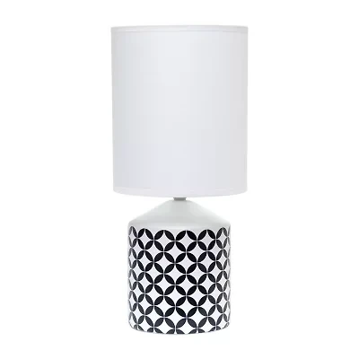 All the Rages Simple Designs Fresh Prints Ceramic Table Lamp