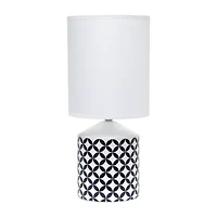 All the Rages Simple Designs Fresh Prints Ceramic Table Lamp