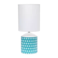All the Rages Simple Designs Fresh Prints Ceramic Table Lamp