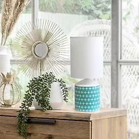 All the Rages Simple Designs Fresh Prints Ceramic Table Lamp