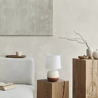 All the Rages Simple Designs Petite Mid Century Ceramic Table Lamp