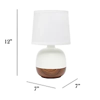 All the Rages Simple Designs Petite Mid Century Ceramic Table Lamp
