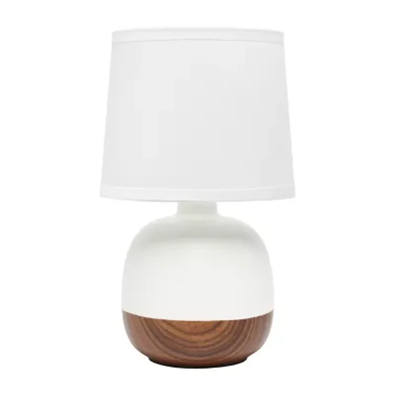 All the Rages Simple Designs Petite Mid Century Ceramic Table Lamp
