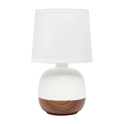 All the Rages Simple Designs Petite Mid Century Ceramic Table Lamp
