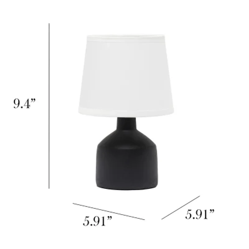 All the Rages Simple Designs Mini Bocksbeutal Ceramic Table Lamp