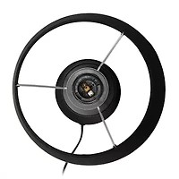 All the Rages Simple Designs Encased Metal And Clear Glass Table Lamp