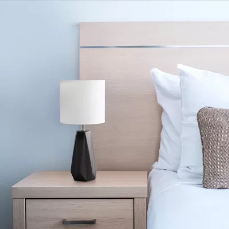 All the Rages Simple Designs Prism Ceramic Table Lamp