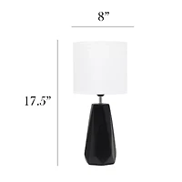 All the Rages Simple Designs Prism Ceramic Table Lamp