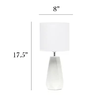 All the Rages Simple Designs Prism Ceramic Table Lamp